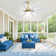 66" Brixham 8-Blade Modern Ceiling Fan with LED Light and Remote Control