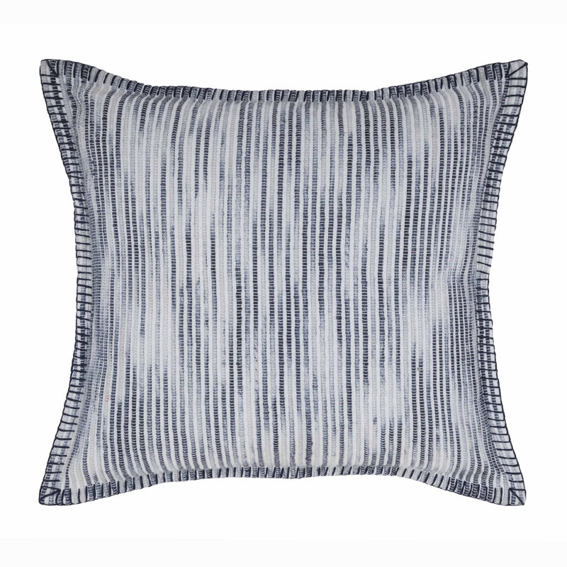 Coussin décoratif Tahar Home Polly 20 pi x 20 po, Abstrait indigo rétro