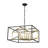 6-Light Black And Gold Interlocked Box Chandelier