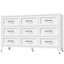 Commodes et commodes en métal peu encombrantes, rangement blanc à 9 tiroirs pour la chambre à coucher