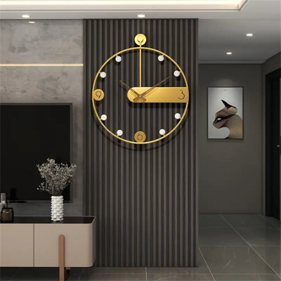 Horloge murale 24 po, horloge murale moderne et créative, horloge murale