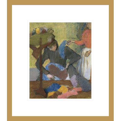 «At the Milliner's» par Edgar Degas, impression giclée encadrée