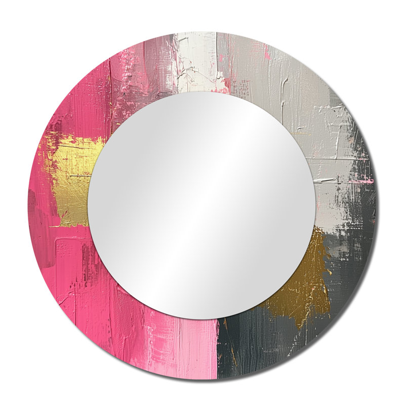 Fleur de cerisier pure - art mural miroir Mid-Century - imprimé sur métal, 36 po x 36 po
