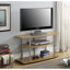 Meuble télé moderne en bois et métal avec finition chêne clair