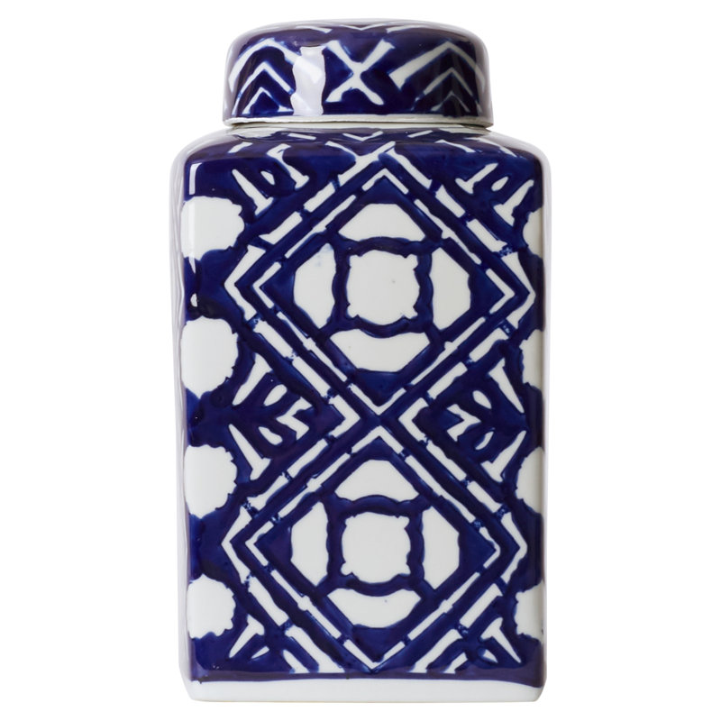 Zeppelin Geometric Porcelain China Jar