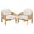 Coussin beige / structure en teck est en rupture de stock sélectionné