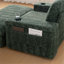 Canapé-lit surdimensionné de 42 po pour l'intérieur, canapé en fausse fourrure de lapin avec repose-pieds avec rangement et accoudoirs, porte-gobelets, fauteuil-lit rembourré, canapé de lecture avec assise profonde-999269738