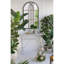 Console 43 po x 16,5 po x 34 po avec perchoirs fantaisistes, pieds en fer vieilli et table d'appoint décorative pour le salon