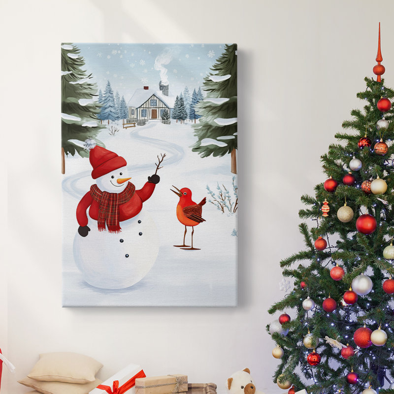 Art des Fêtes de Noël - Toile tendue avec châssis CCCCXXI, H 18 po x l 12 po