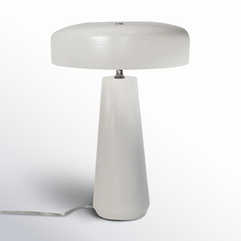 Lampe de table en céramique Percy, Blanc mat