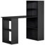 Bureau de bureau moderne avec tablettes de rangement à 6 niveaux, table d'écriture avec bibliothèque de 47 po-1995396687