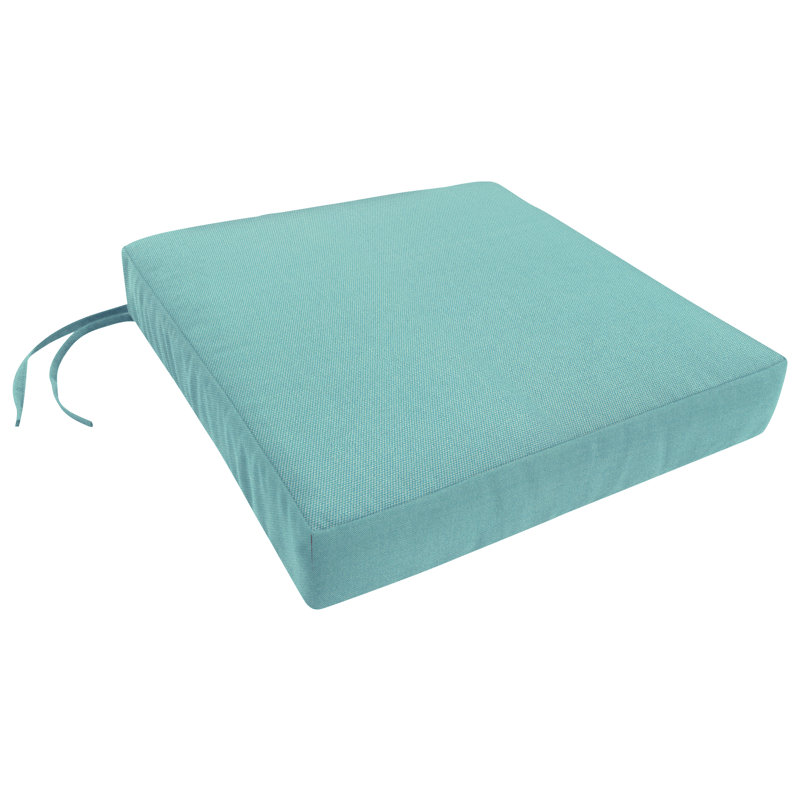 Encinitas Sunbrella Outdoor 3.5'' Dining Chair Cushion, Canvas Aruba Sunbrella® Canvas, 3.5" H x 17" W x 18" D