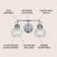 Éclairage pour meuble-lavabo en métal / verre bullé Gilbertson-123430034-119335088