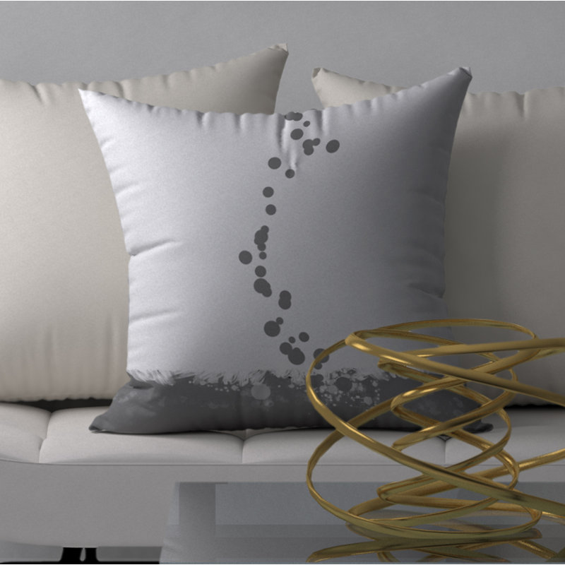 Abstract Reversible Throw Pillow, 18" x 18"