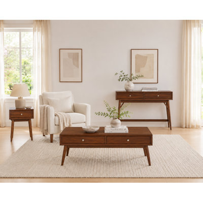 Norberg 3-Piece Mid-Century Living Room Table Set