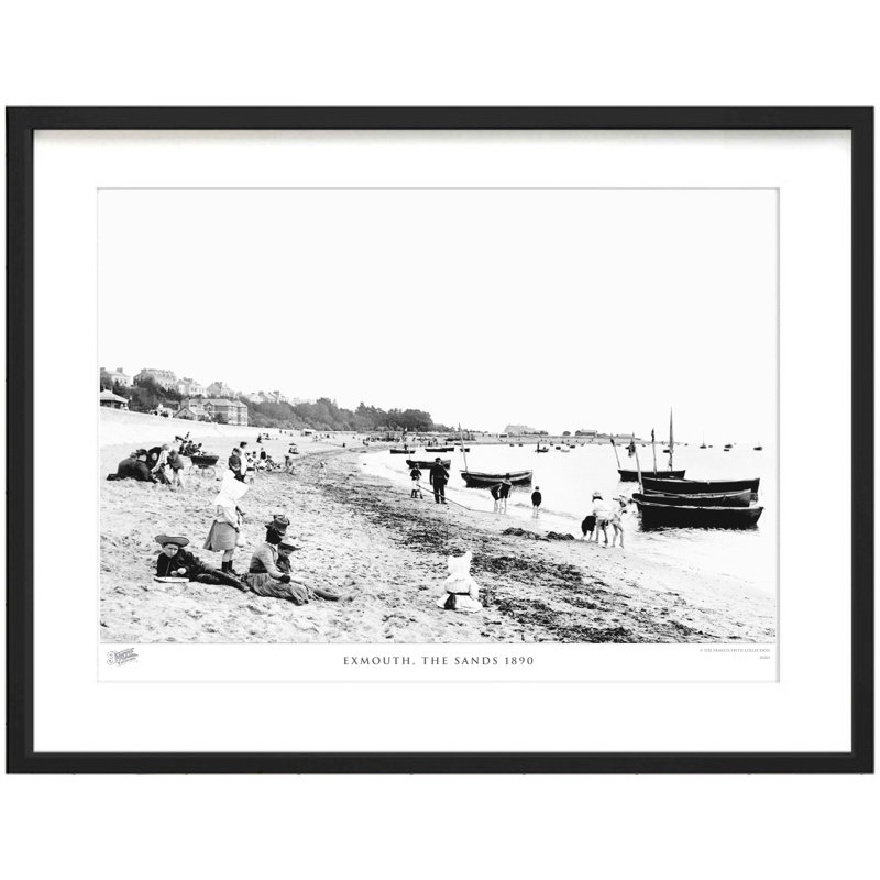 Exmouth, The Sands 1890 - Single Picture Frame Print, 60cm H x 80cm W x 2.3cm D