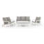 Canapé de jardin d'extérieur à grain de bois 3 places avec coussin HiPS-1572313319