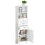 Armoire en bois, armoire de rangement haute, armoire de salle de bain avec 3 tiroirs et tablettes réglables pour la salle de bain