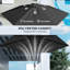 Parasol d'extérieur à 6 nervures pour terrasse, noir-1339959943