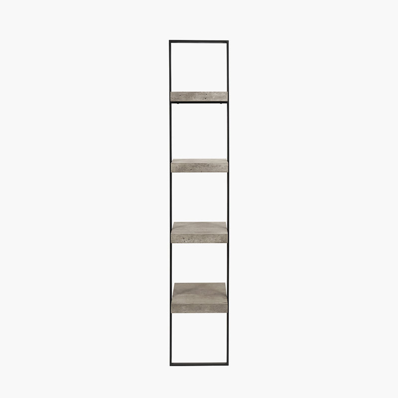 Anartz 180cm H x 33cm W Metal Ladder Bookcase