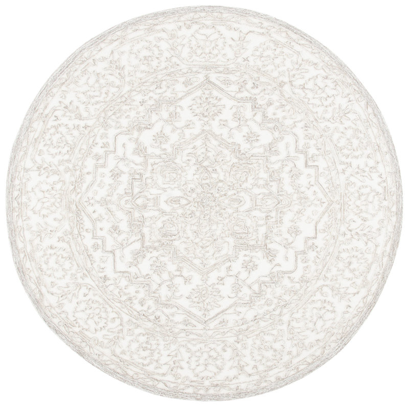 Tapis oriental en laine touffeté à la main Comstock, Rond 6 pi