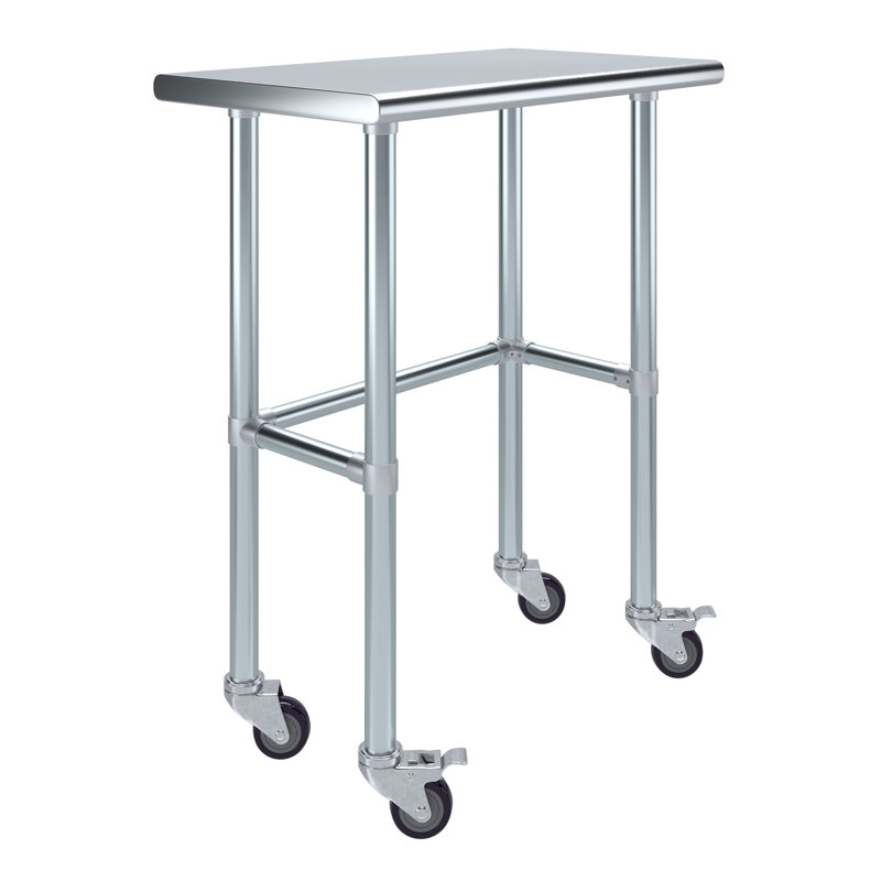 Table de travail en acier inoxydable, H 38 po x L 30 po x l 18 po
