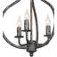 3 - Light Semi Flush Mount