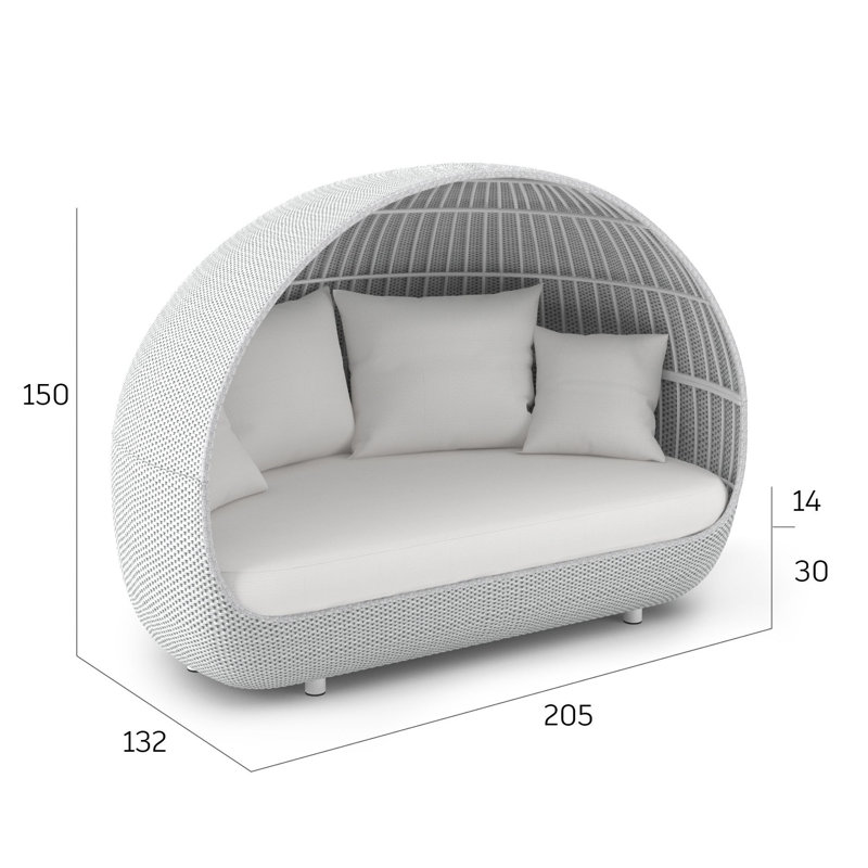 Lagoon Twin Metal Daybed with Mattress