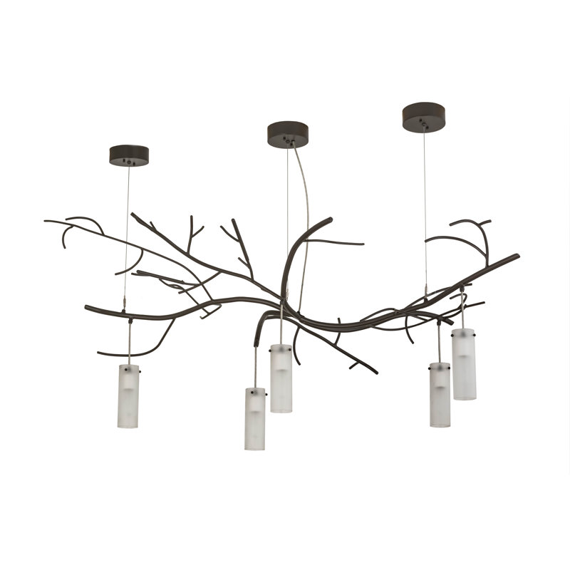 Ine 5 - Light Dimmable Tiered Chandelier