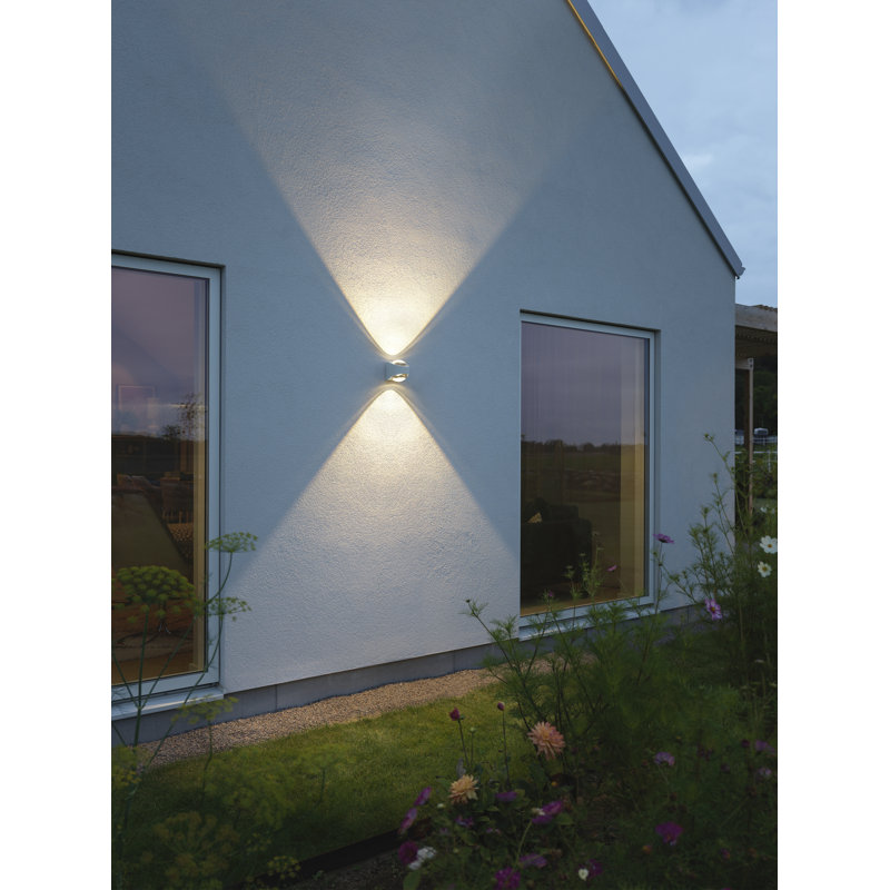 Integrated LED Outdoor Flush Wall Light, White