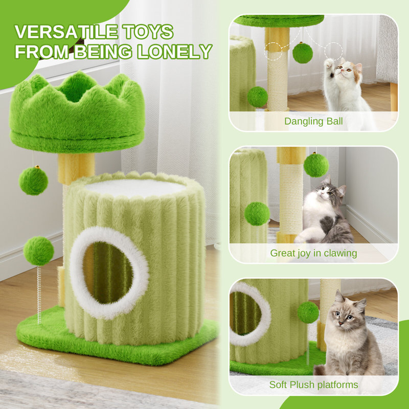 Amadahy 53cm H Cat Tree, Green
