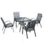 Steel Patio Dining Set Table,
