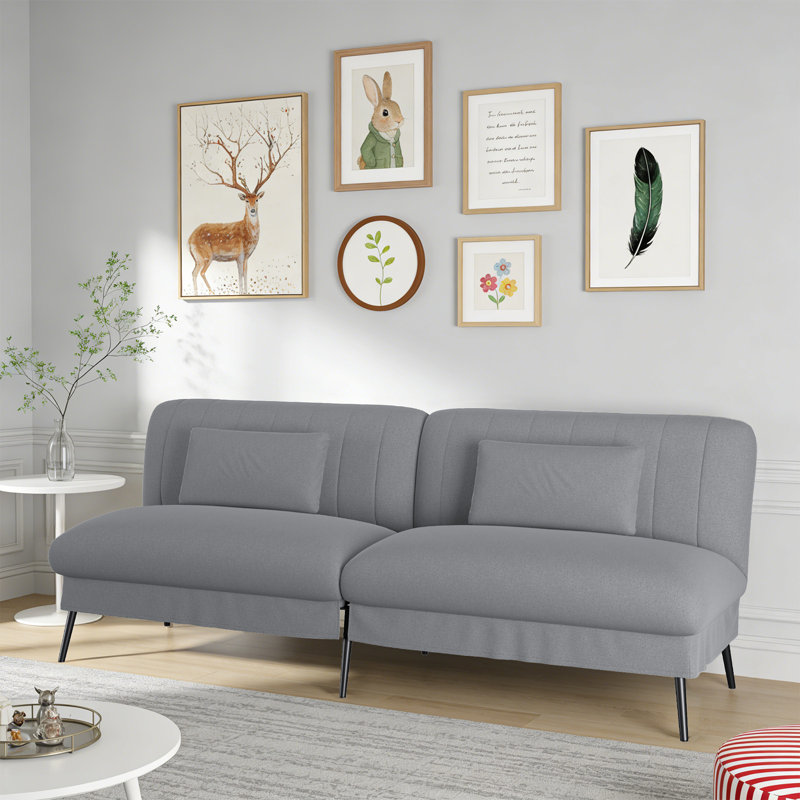 2 Seater Fabric Sofa, Grey