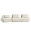 Ensemble de canapé modulaire surdimensionné de luxe moderne surdimensionné de 139 po, canapé rembourré moelleux en chenille avec dossiers amovibles et coussins moelleux, canapé profond et canapé-lit pour le salon, beige bureau