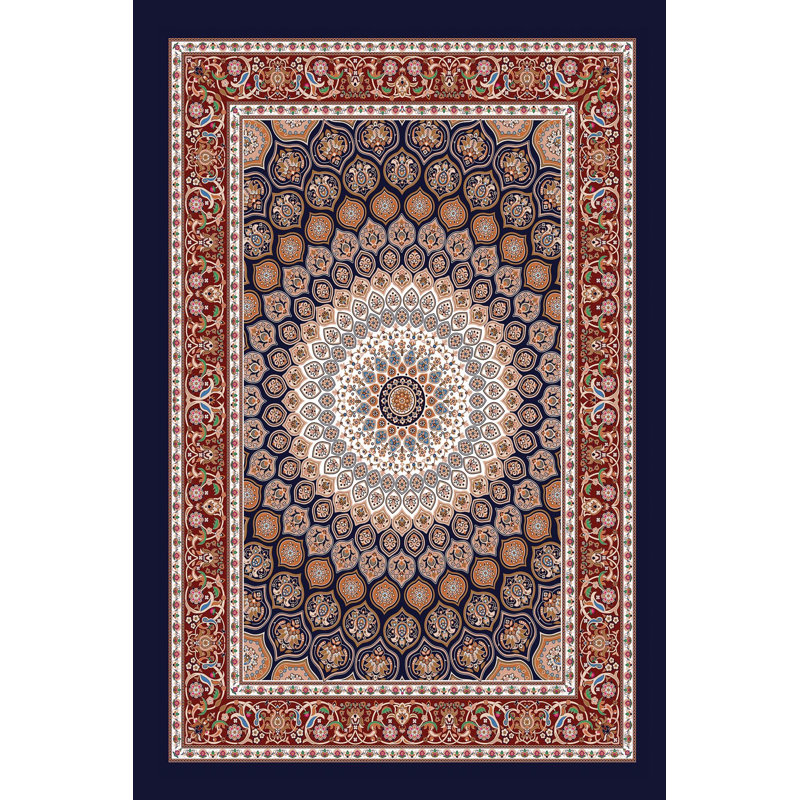 Premium Woven Area Rug, 5.9 x 9.2 Feet | 100% Polyester, 650 g/m² | Antibacterial, Non-Slip PVC Dot Underside, 0.3 in Pile Height | Machine Washable, 3D Digital Printing | Perfect for Living Room & Bedroom Decor