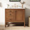 Meuble-lavabo avec lavabo en céramique, rangement et tiroirs Lira