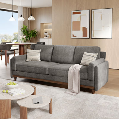 87'' Waterproof Chenille 3-Seater Upholstered Sofa Couch
