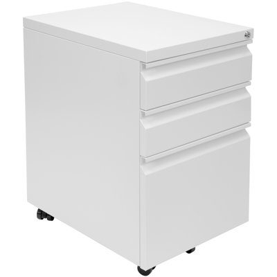 Mount-It! Mobile Vertical File Cabinet with Three Drawers | Under Desk Rolling Storage by Mount-it