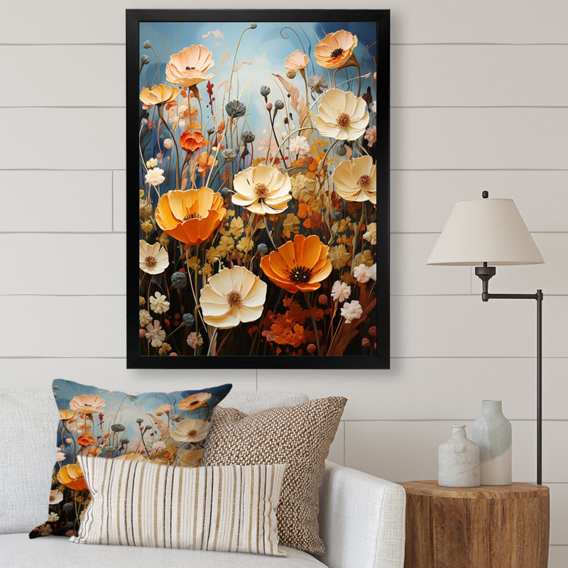 Darthula, coquillages surréels abstraits sur toile, Cadre photo noir, H 32 po x l 24 po x P 1 po