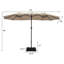 Parasol de marché rectangulaire 8 pi x 15 pi Gael-1775821869