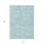 Tapis extérieur lavable abstrait turquoise et ivoire 10 pi x 14 pi
