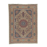 Hand-Knotted High-Quality Gold and Gold Area Rug