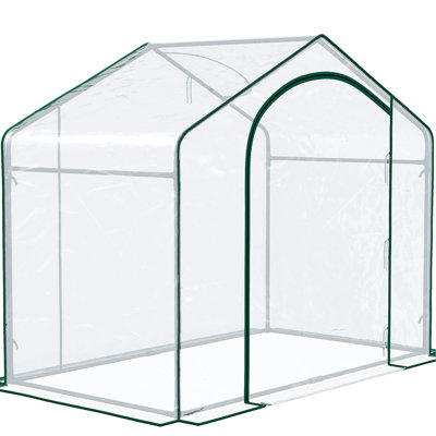 Serre 6 pi x 3 pi 5 po avec porte à fermeture à glissière pour une entrée facile et une croissance optimale des plantes