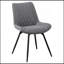 Ensemble de 2 chaises pivotantes grises capitonnées