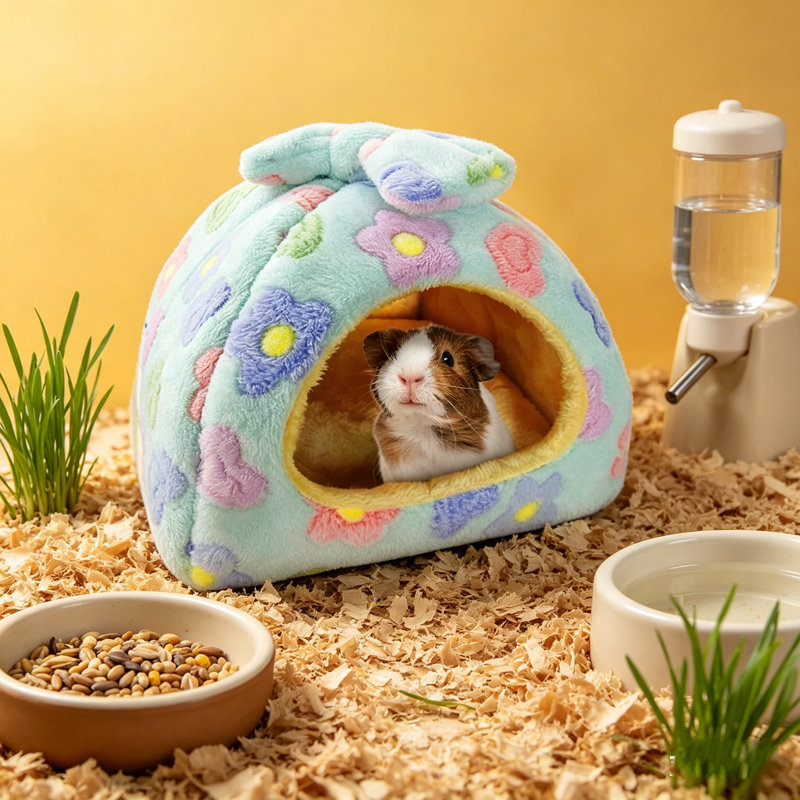 Petit animal de compagnie, lit, maison de couchage, nid pour cochon d'Inde, hérisson, rat, chinchilla, cachette, literie