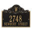 Acanthus Monogram 3-Line Wall Address Plaque-377949270-377949266