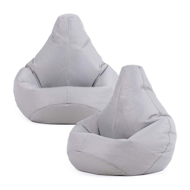 icon Kids Recliner Beanbag Indoor and Outdoor Red Set of 2, Grey