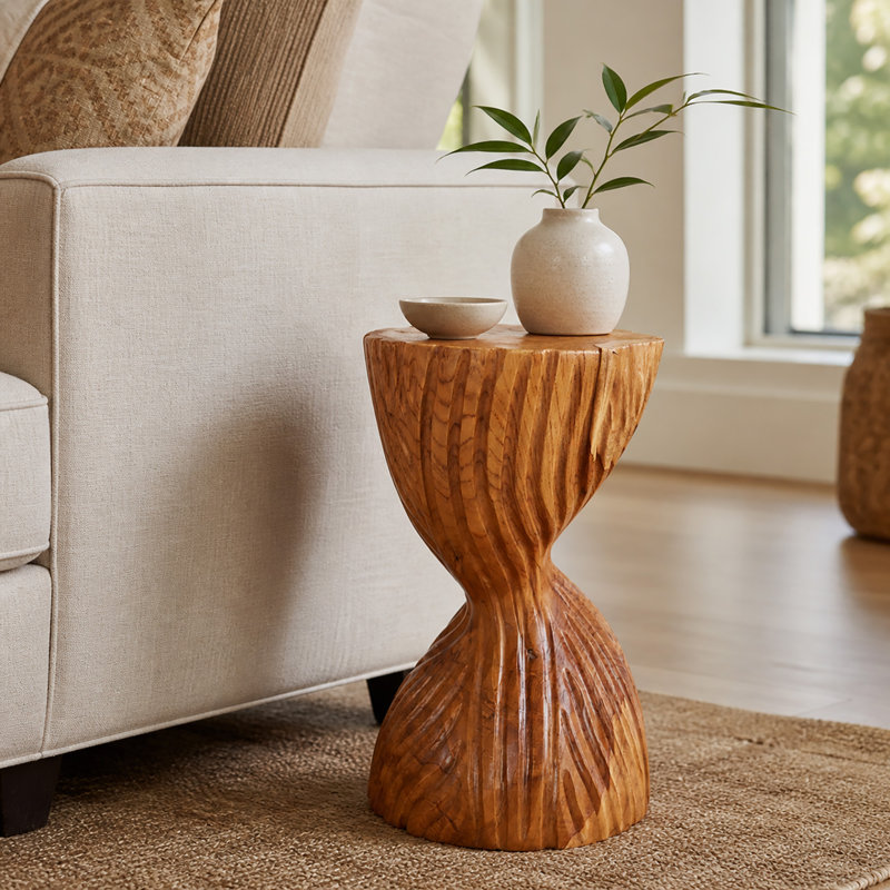 Savannah Hand Carved End Table