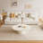 Hillsborough Single Oval Coffee Table Cream White Center Table for Living Room