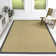 Camden Farmhouse Cottage Border Jute Natural/Dark Gray Rug